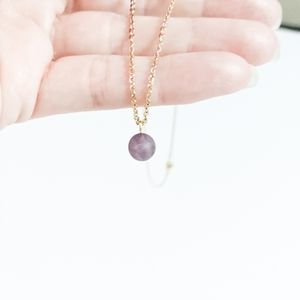 Amethyst February Birthstone Gold-Plated Necklace